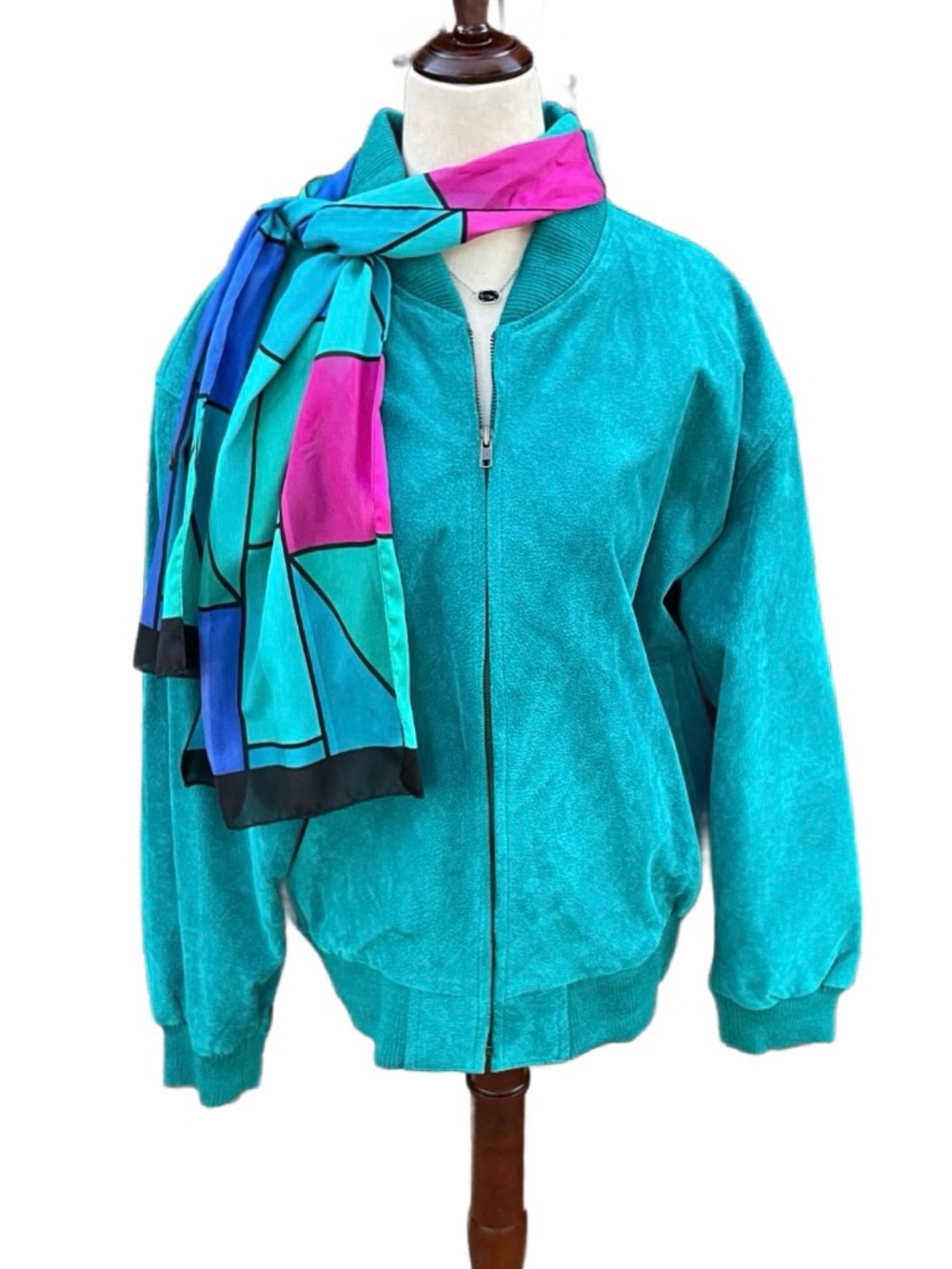 Global Identity III • Vintage • Large •  Turquoise • Leather • Coat
